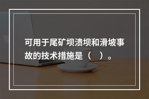 可用于尾矿坝溃坝和滑坡事故的技术措施是（　）。