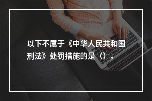 以下不属于《中华人民共和国刑法》处罚措施的是（）。