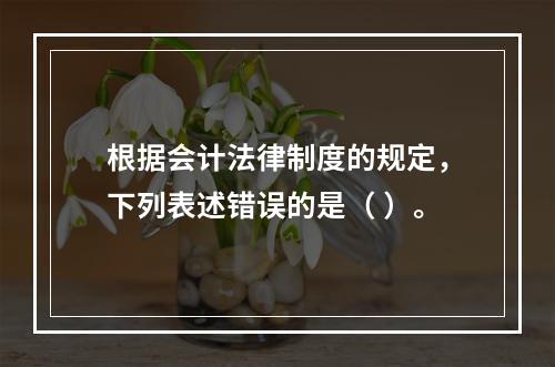 根据会计法律制度的规定，下列表述错误的是（ ）。