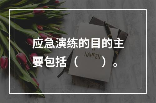 应急演练的目的主要包括（　　）。