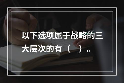 以下选项属于战略的三大层次的有（　）。