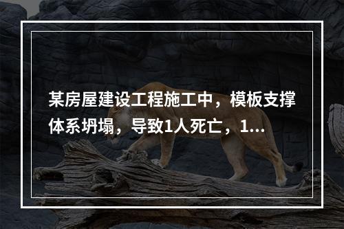 某房屋建设工程施工中，模板支撑体系坍塌，导致1人死亡，11人
