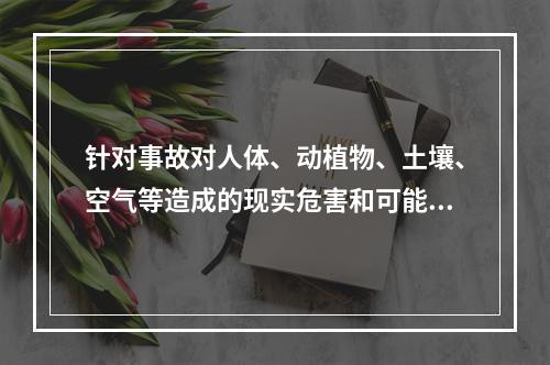 针对事故对人体、动植物、土壤、空气等造成的现实危害和可能的