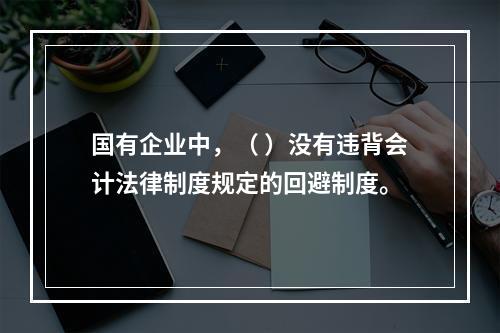 国有企业中，（ ）没有违背会计法律制度规定的回避制度。