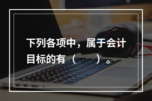 下列各项中，属于会计目标的有（　　）。