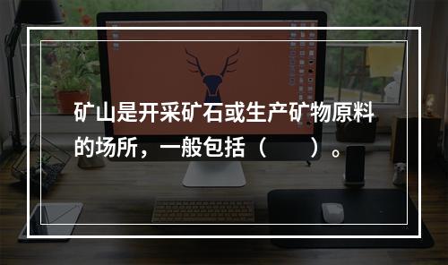 矿山是开采矿石或生产矿物原料的场所，一般包括（　　）。