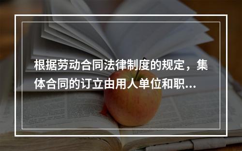 根据劳动合同法律制度的规定，集体合同的订立由用人单位和职工各