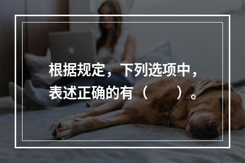 根据规定，下列选项中，表述正确的有（　　）。