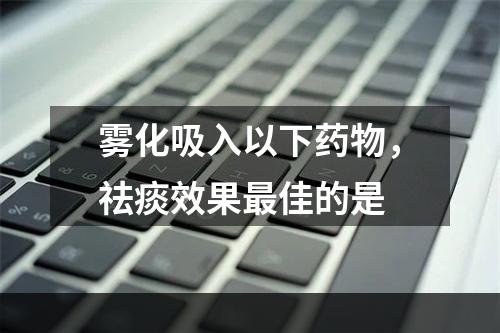 雾化吸入以下药物，祛痰效果最佳的是