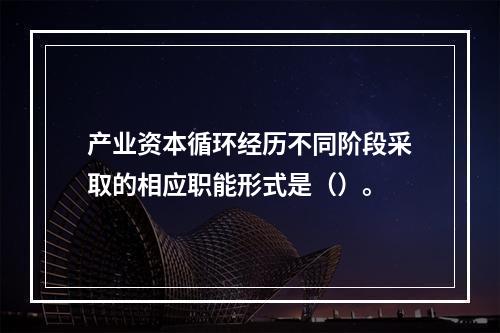 产业资本循环经历不同阶段采取的相应职能形式是（）。