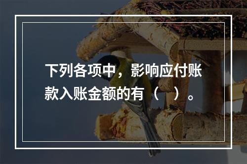 下列各项中，影响应付账款入账金额的有（　）。