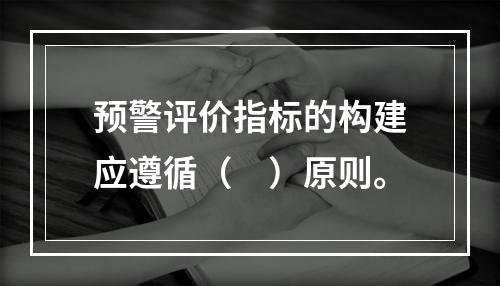 预警评价指标的构建应遵循（　）原则。