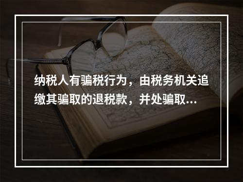 纳税人有骗税行为，由税务机关追缴其骗取的退税款，并处骗取税款