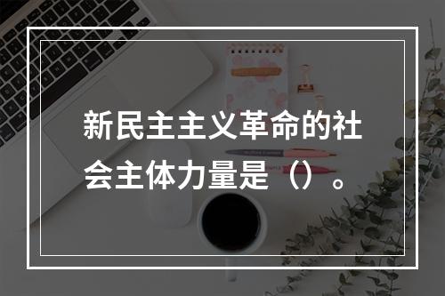 新民主主义革命的社会主体力量是（）。