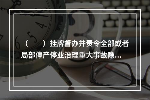 （　　）挂牌督办并责令全部或者局部停产停业治理重大事故隐患