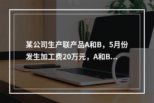 某公司生产联产品A和B，5月份发生加工费20万元，A和B在分