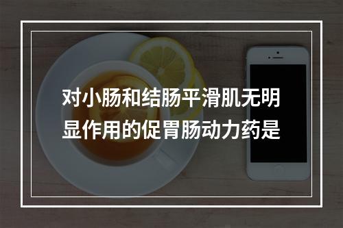 对小肠和结肠平滑肌无明显作用的促胃肠动力药是