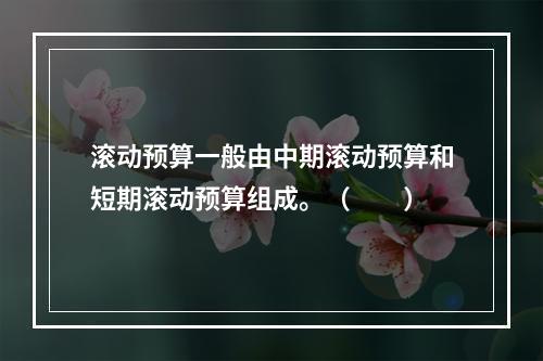 滚动预算一般由中期滚动预算和短期滚动预算组成。（　　）