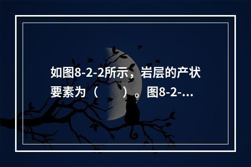 如图8-2-2所示，岩层的产状要素为（　　）。图8-2-2