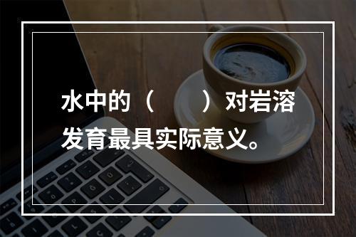 水中的（　　）对岩溶发育最具实际意义。