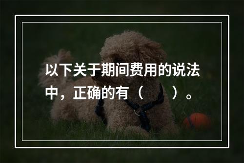 以下关于期间费用的说法中，正确的有（　　）。