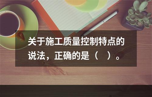 关于施工质量控制特点的说法，正确的是（　）。