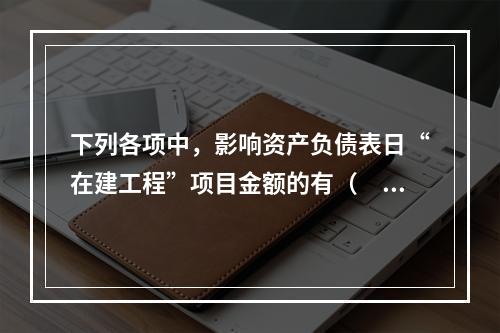 下列各项中，影响资产负债表日“在建工程”项目金额的有（　　）