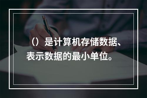 （）是计算机存储数据、表示数据的最小单位。