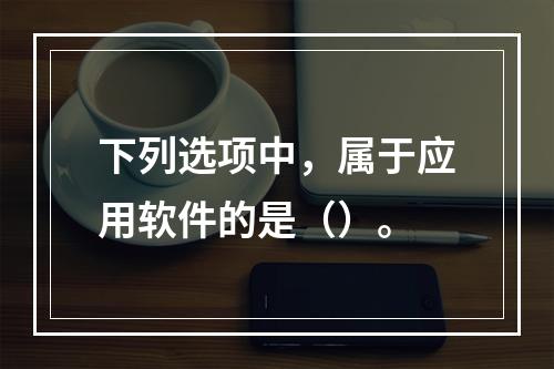 下列选项中，属于应用软件的是（）。