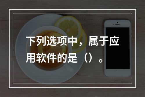 下列选项中，属于应用软件的是（）。