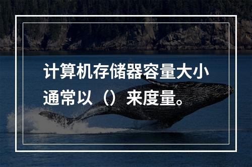 计算机存储器容量大小通常以（）来度量。