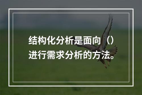 结构化分析是面向（）进行需求分析的方法。