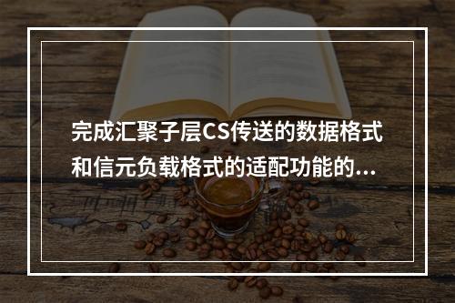 完成汇聚子层CS传送的数据格式和信元负载格式的适配功能的层为