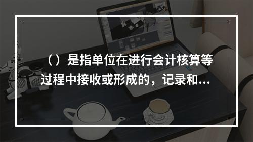 （ ）是指单位在进行会计核算等过程中接收或形成的，记录和反映