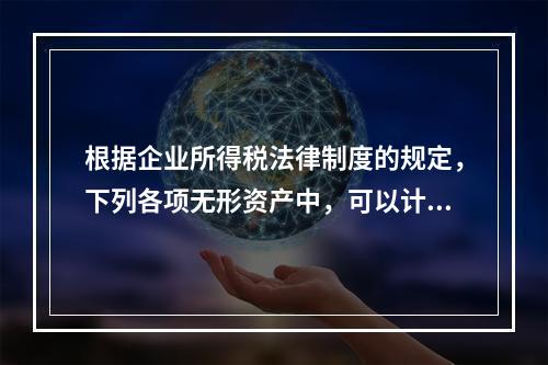 根据企业所得税法律制度的规定，下列各项无形资产中，可以计算摊