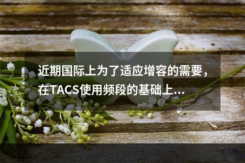 近期国际上为了适应增容的需要，在TACS使用频段的基础上，又