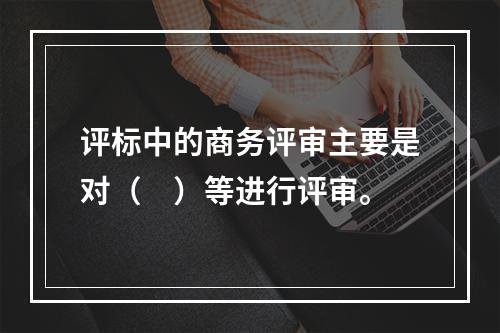 评标中的商务评审主要是对（　）等进行评审。