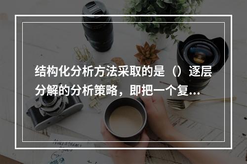 结构化分析方法采取的是（）逐层分解的分析策略，即把一个复杂的