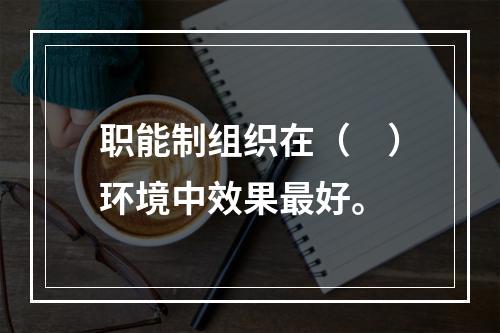 职能制组织在（　）环境中效果最好。