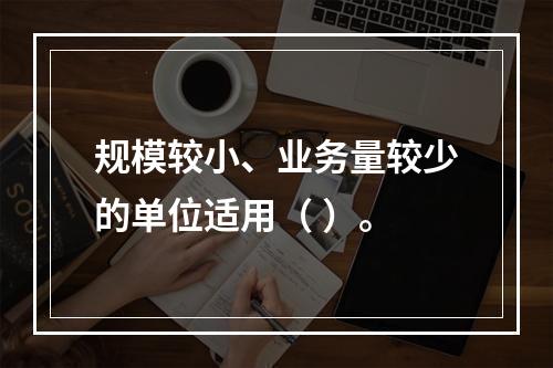 规模较小、业务量较少的单位适用（ ）。