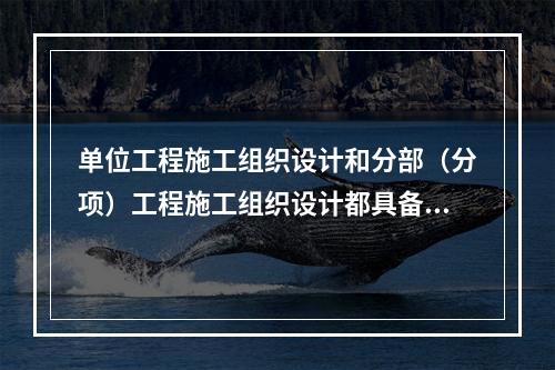 单位工程施工组织设计和分部（分项）工程施工组织设计都具备的内