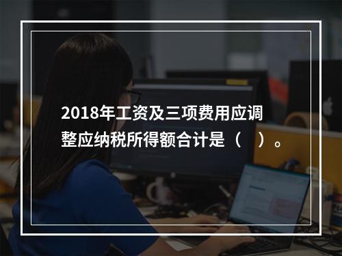 2018年工资及三项费用应调整应纳税所得额合计是（　）。