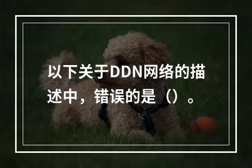 以下关于DDN网络的描述中，错误的是（）。