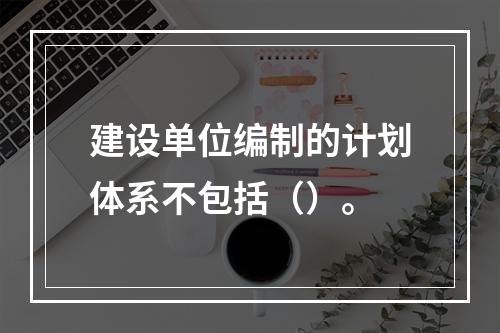 建设单位编制的计划体系不包括（）。