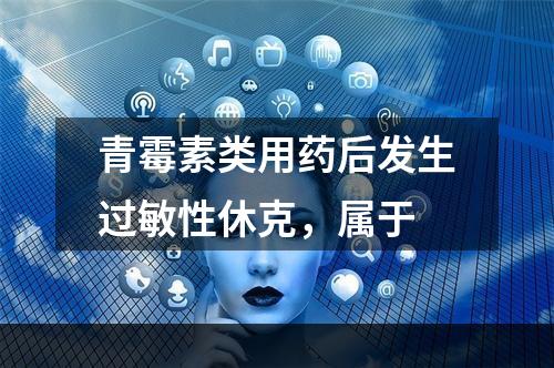 青霉素类用药后发生过敏性休克，属于