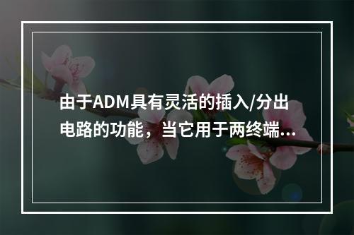 由于ADM具有灵活的插入/分出电路的功能，当它用于两终端之间