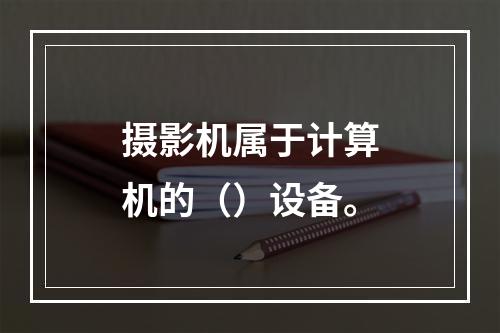 摄影机属于计算机的（）设备。