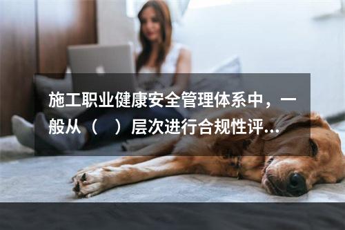 施工职业健康安全管理体系中，一般从（　）层次进行合规性评价。