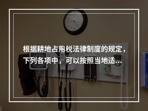 根据耕地占用税法律制度的规定，下列各项中，可以按照当地适用税