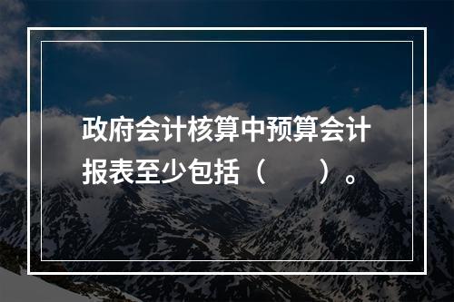 政府会计核算中预算会计报表至少包括（　　）。